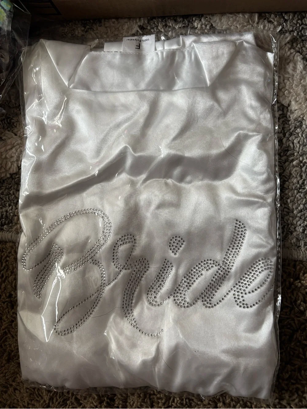 Bride Satin Robe Set in White - Bridal extras